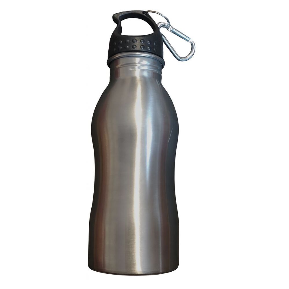 Stainless Steel Tumbler w/ Screw on Lid Handle Carabiner Clip Hiking Gym Sports